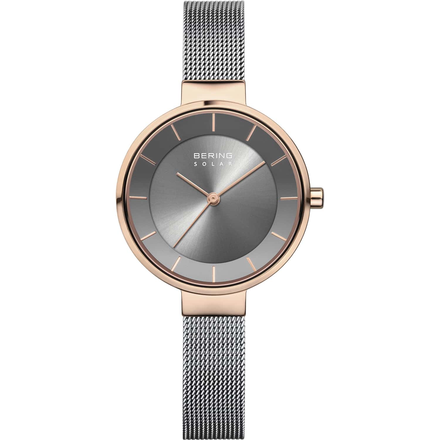 Bering Ladies' Solar Slim Rose Gold Watch 14631 - 369