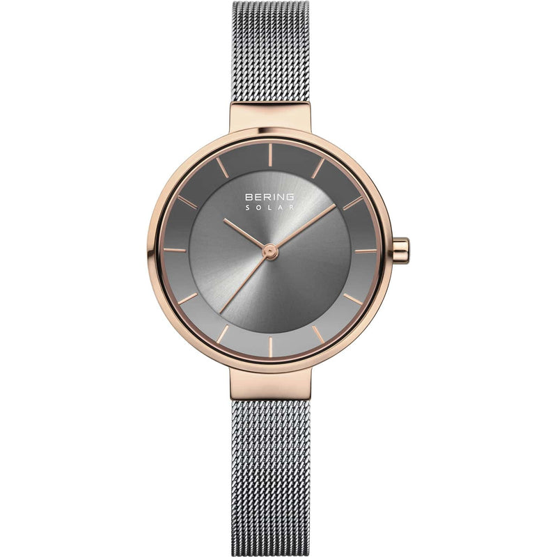 Bering Ladies' Solar Slim Rose Gold Watch 14631 - 369