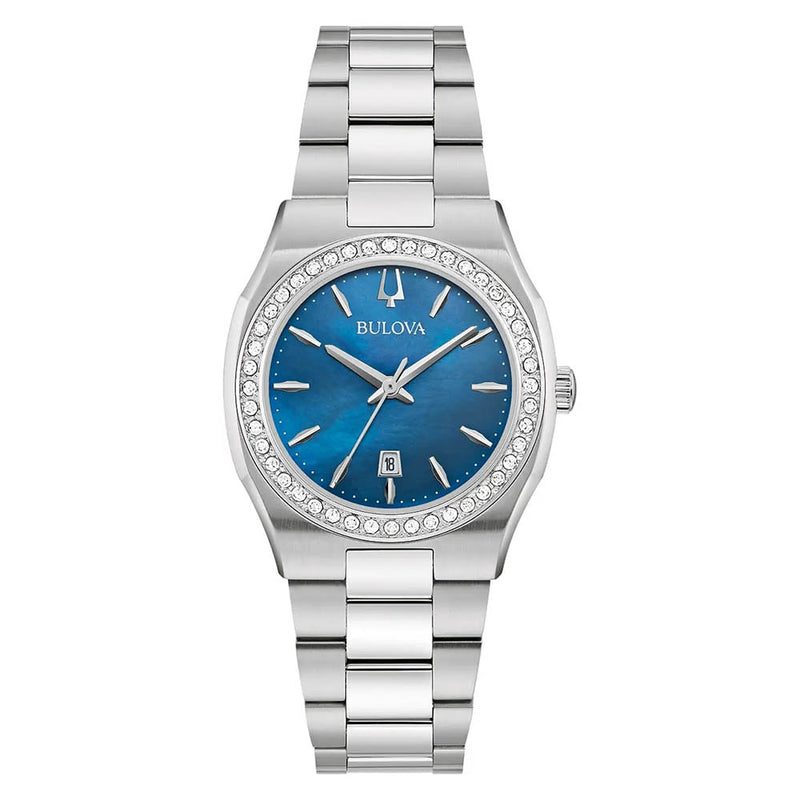 Bulova Ladies Blue Dial Surveyor Watch 96R246