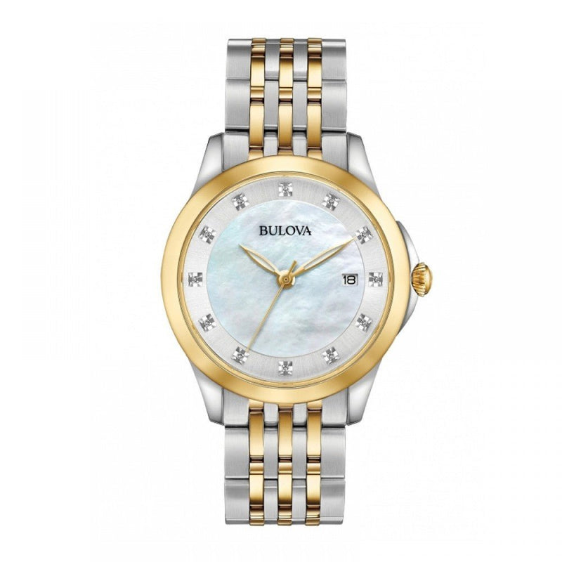 Bulova Ladies Classic Two Tone Diamond Set Watch 98S16198S161