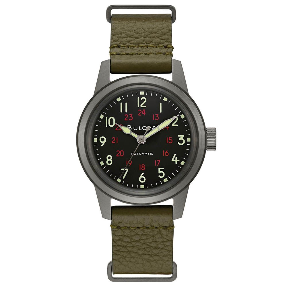 Bulova Mens Military Hack Watch 98A25598A255
