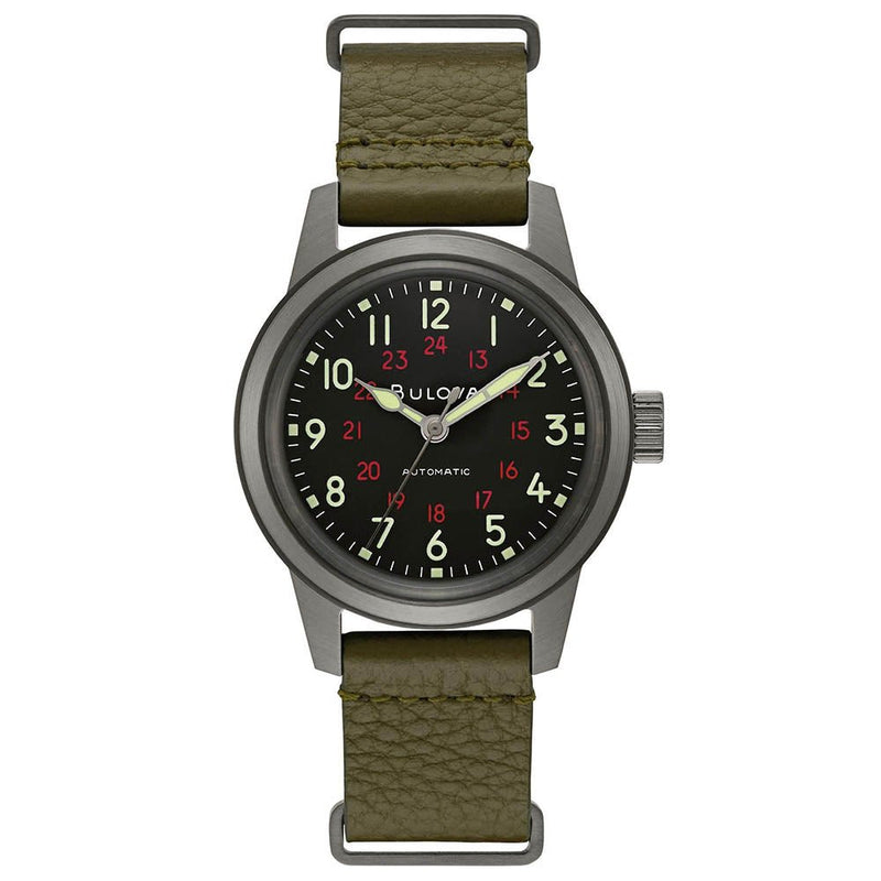 Bulova Mens Military Hack Watch 98A25598A255