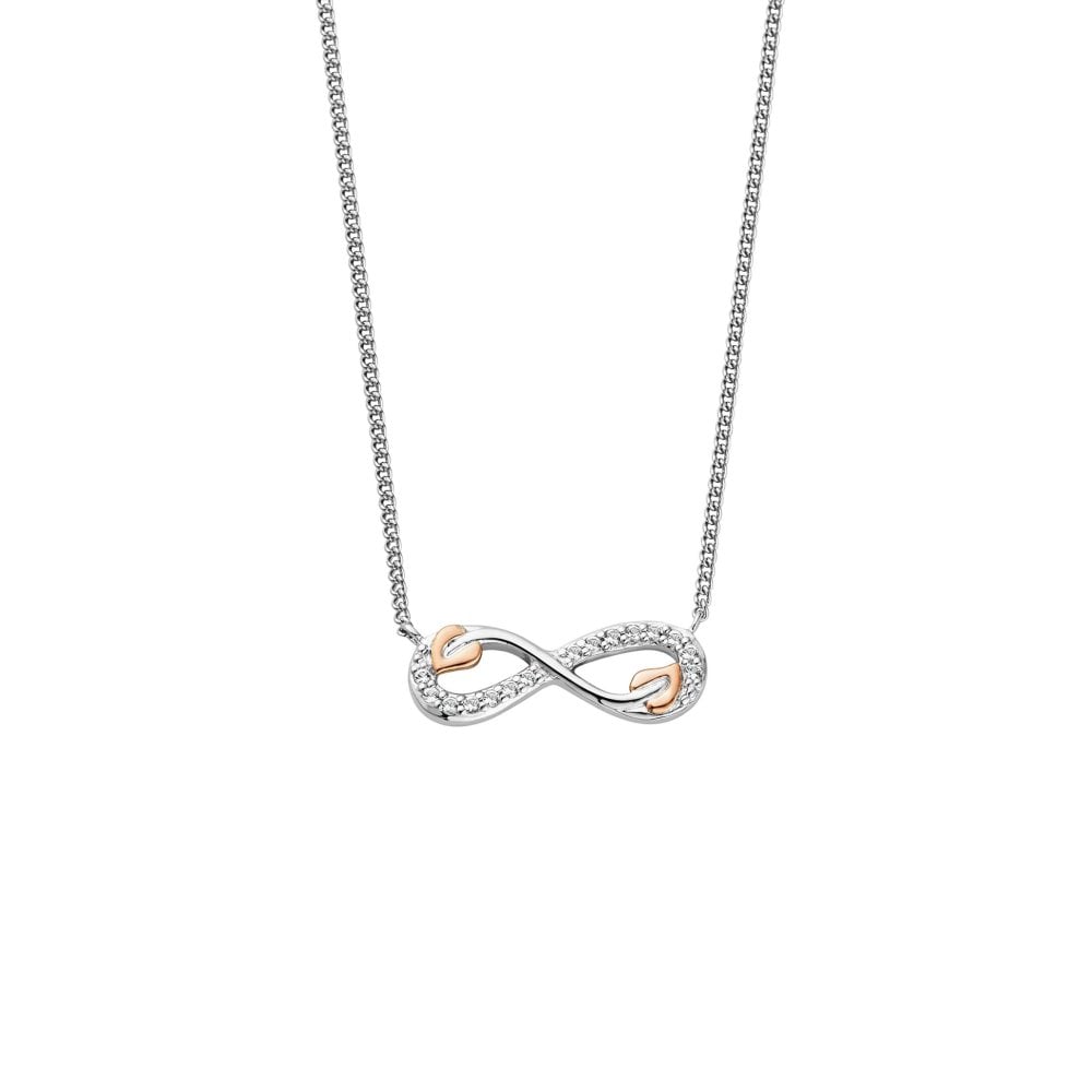 Clogau Tree of Life Sterling Silver Infinity Necklace with Topaz 3STOL0735 image 0