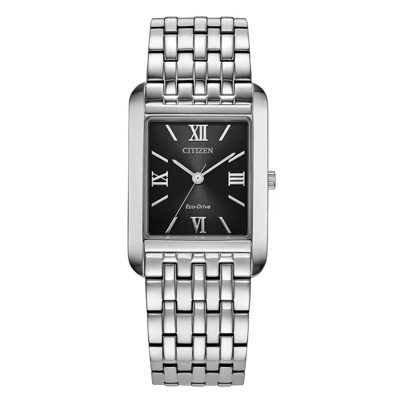 Citizen Eco-Drive Classic Square Black Dial Watch BJ6570-50EBJ6570-50E