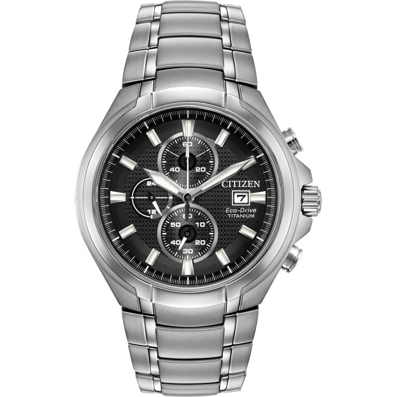 Citizen Eco - Drive Mens Titanium Chronograph Watch CA0700 - 86E