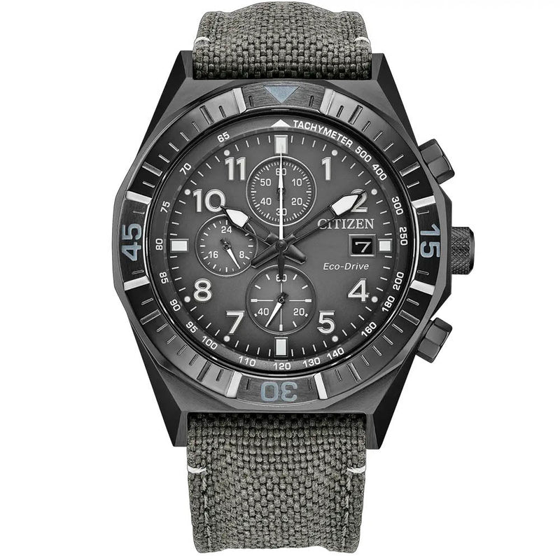 Citizen Eco-Drive Nighthawk Chrono Grey Dial Watch CA0897-04HCA0897-04H