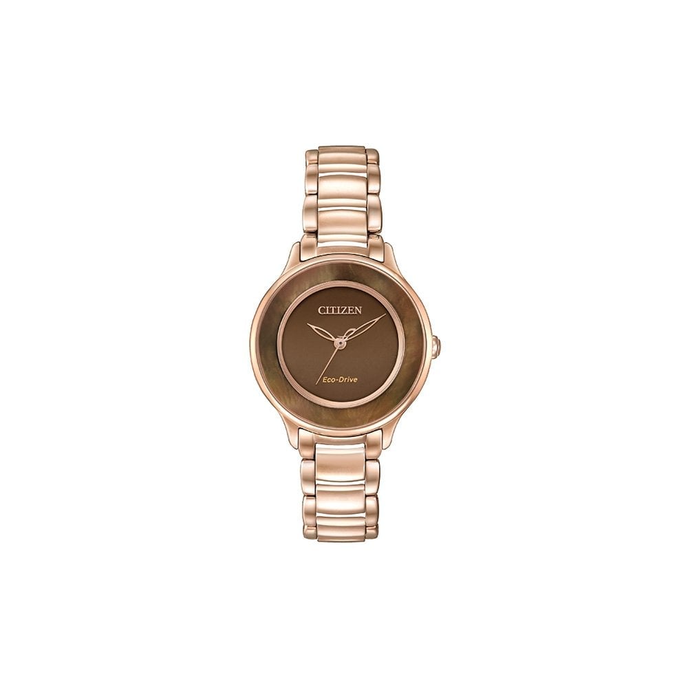 Citizen Ladies Circle of Time Rose Gold Bracelet Watch EM0382 - 86X