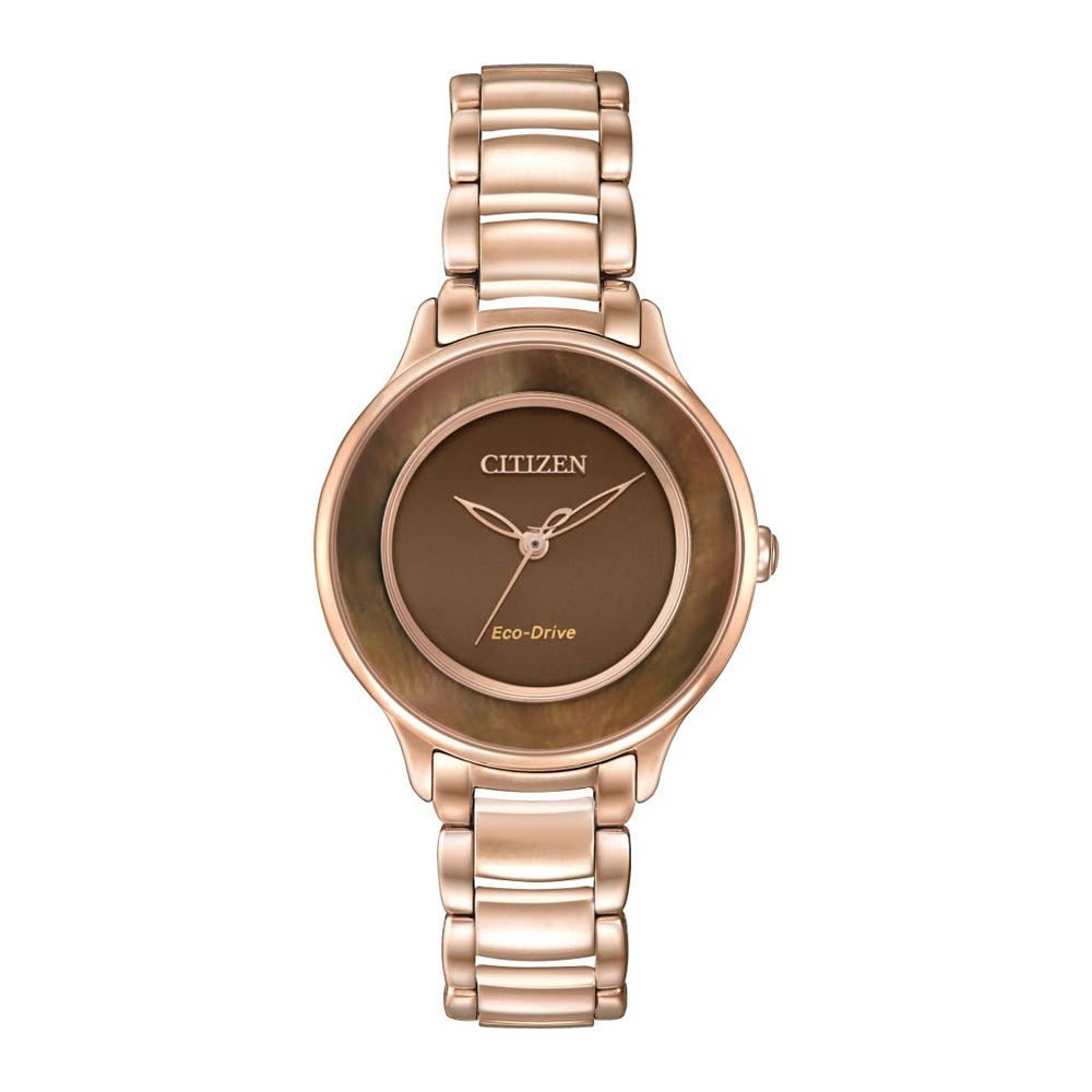 Citizen Ladies Circle of Time Rose Gold Bracelet Watch EM0382 - 86X24256