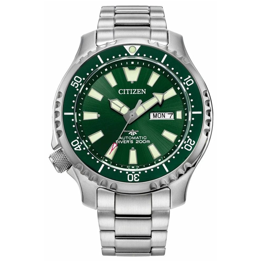 Citizen Mens Promaster Automatic Diver Green Dial Watch NY0151 - 59X