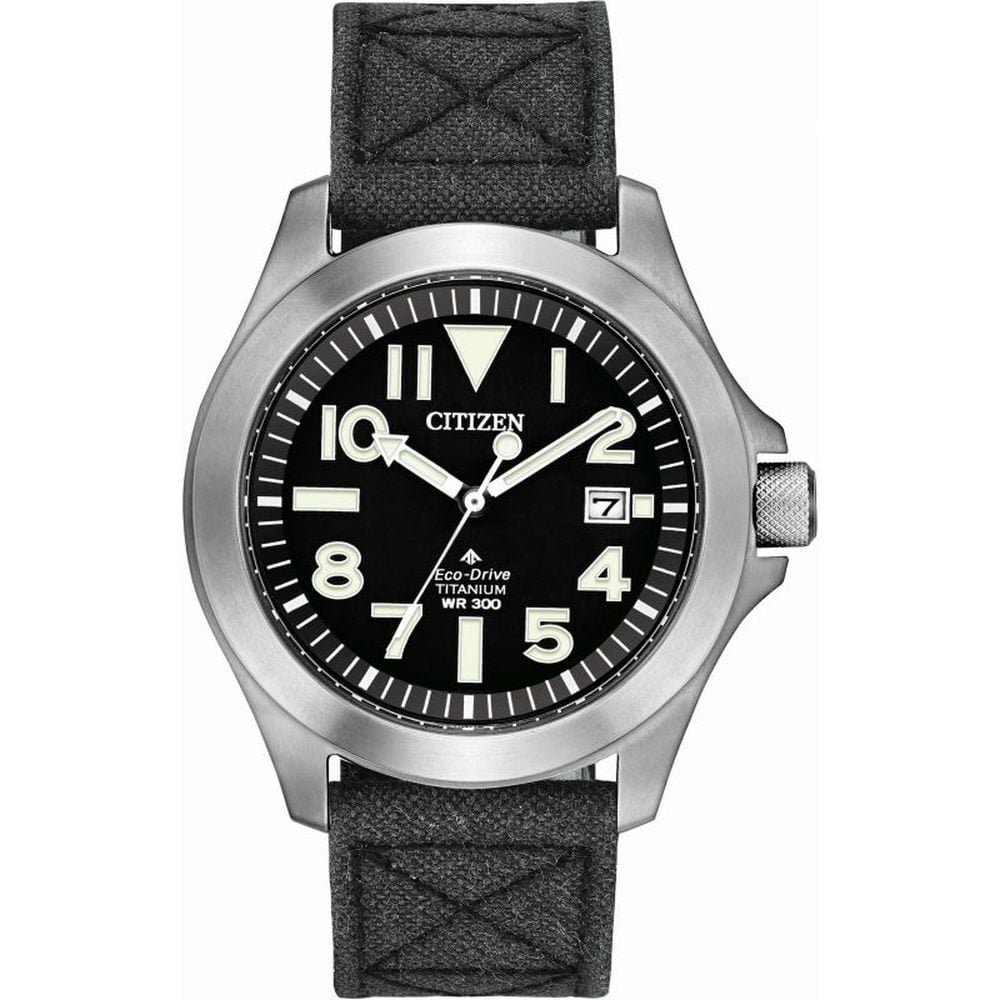 Citizen Mens Titanium Promaster Tough Black Strap Watch BN0118 - 04E