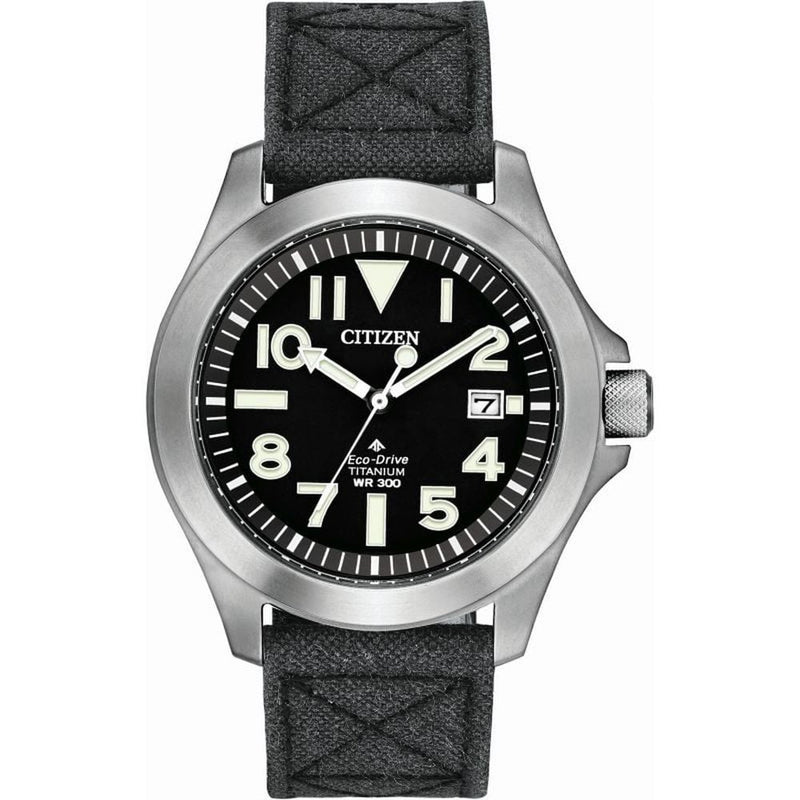Citizen Mens Titanium Promaster Tough Black Strap Watch BN0118 - 04E