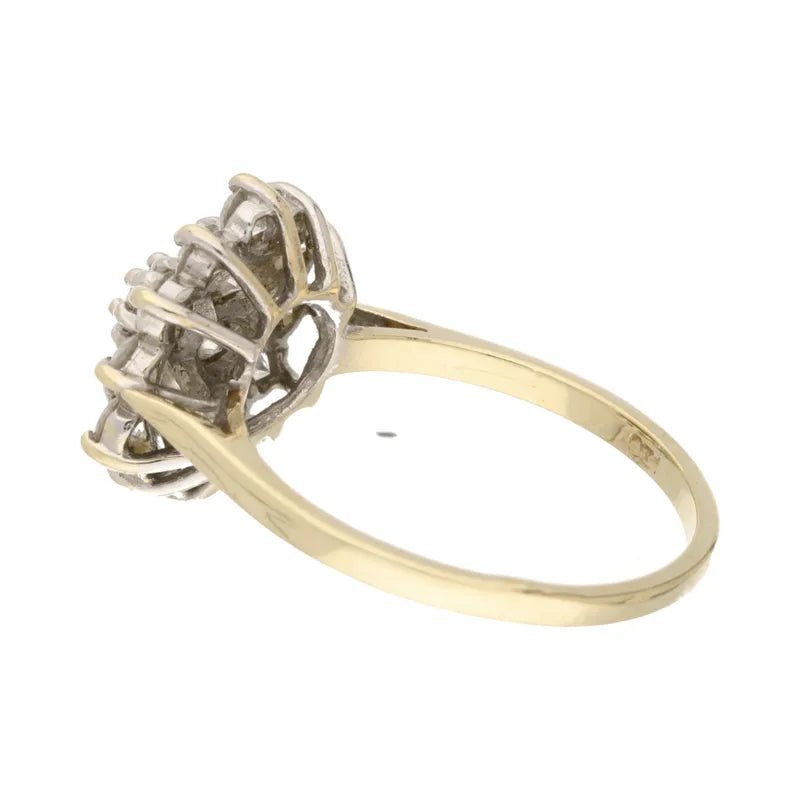 Classic Pre - Owned 9ct Yellow Gold CZ Cluster Ring2026W38-29-7