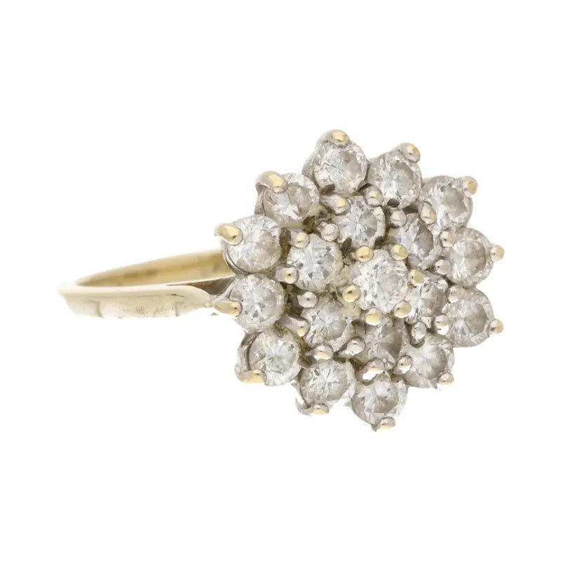 Classic Pre - Owned 9ct Yellow Gold CZ Cluster Ring2026W38-29-7