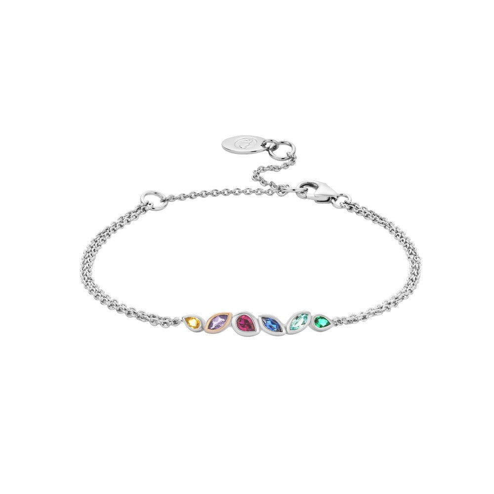 Clogau Cariad Sterling Silver Lab - Grown Multi - Stone Bracelet 3SCAR922