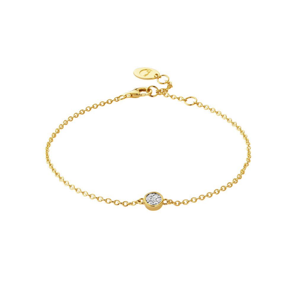 Clogau Celebration 9ct Solid Gold Bracelet with Pavé - Set Lab - Grown Diamonds GCLC0361265019