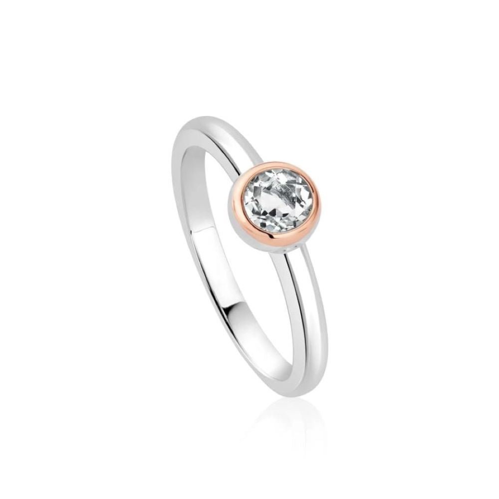 Clogau Celebration Sterling Silver Single Stone Ring with Topaz 3SCLC0654264875