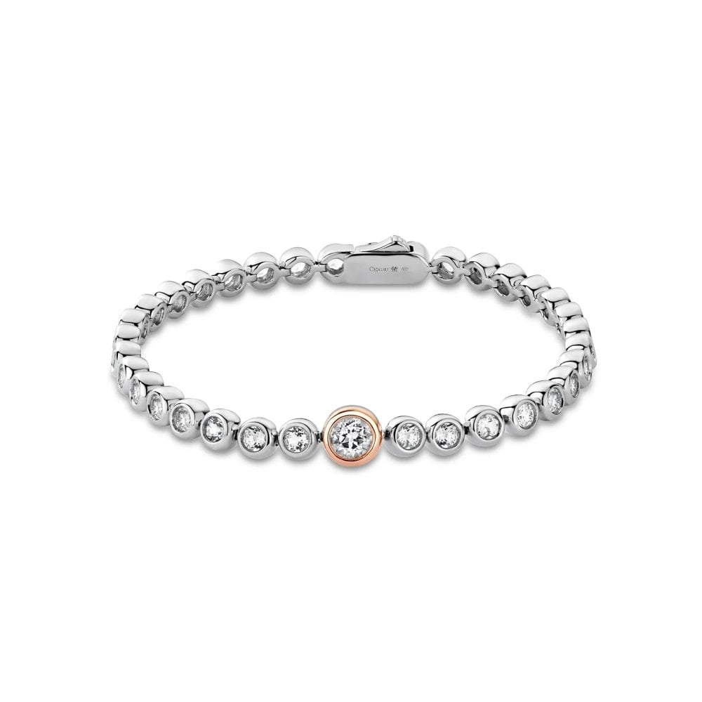 Clogau Celebration Sterling Silver Tennis Bracelet with Topaz 3SCLC0798270076