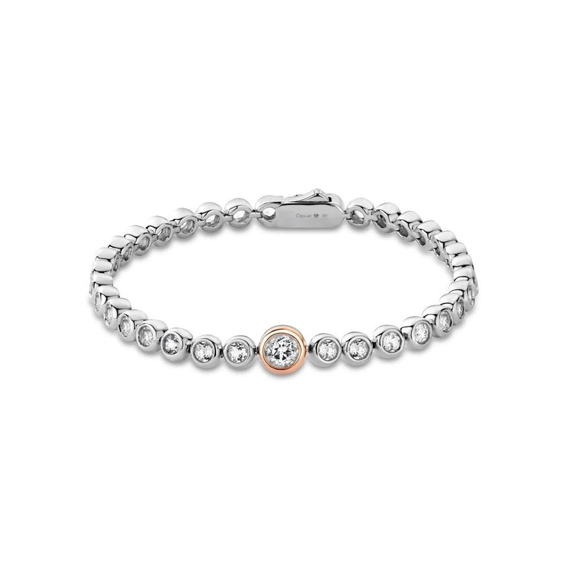 Clogau Celebration Sterling Silver Tennis Bracelet with Topaz 3SCLC0798270076