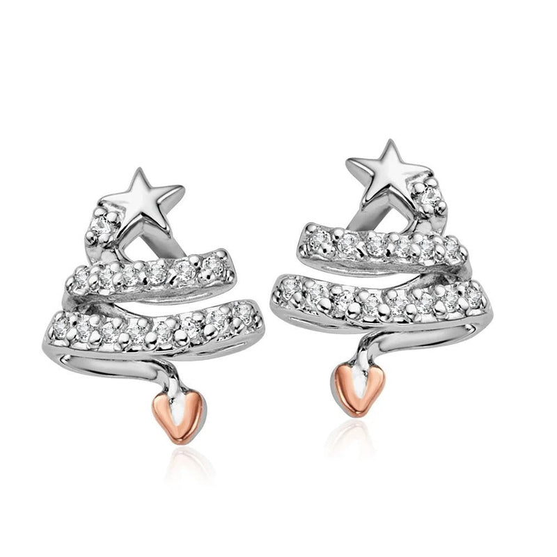 Clogau Christmas Tree Silver Stud Earrings 3SCGS0710