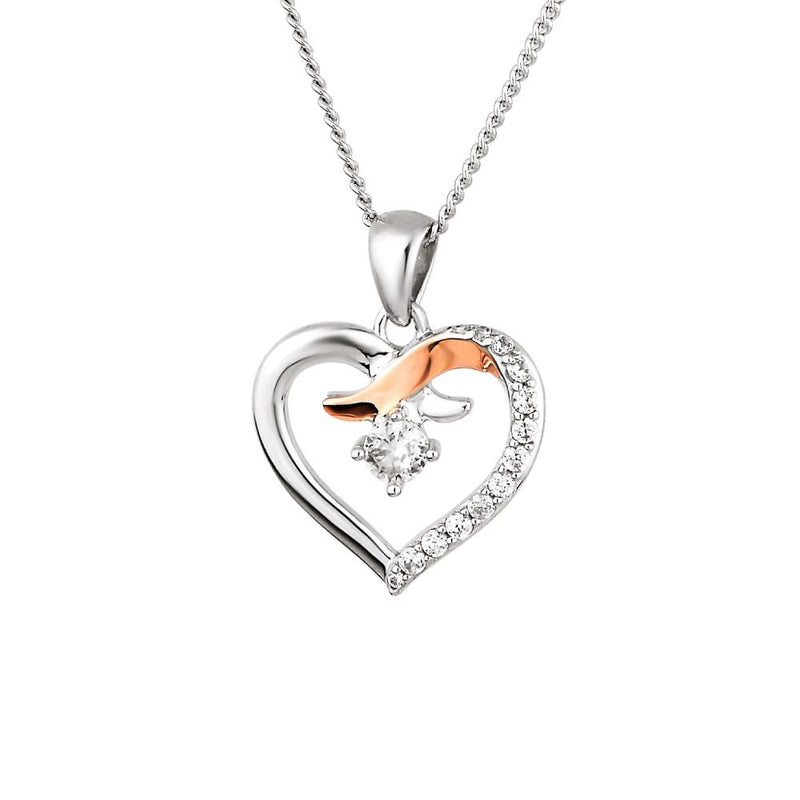 Clogau Forever Yours Sterling Silver Kiss Pendant with Zircon 3SCGKP16799