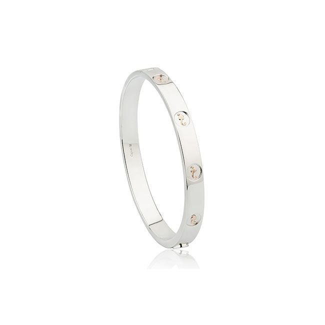 Clogau Insignia Sterling Silver Bangle 3STOLMNBG1