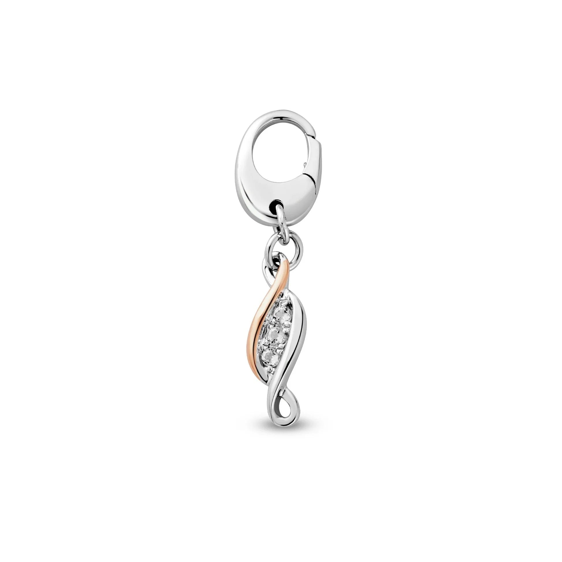 Clogau Insignia Sterling Silver Past Present Future Charm with Topaz 3SPPF0781270096