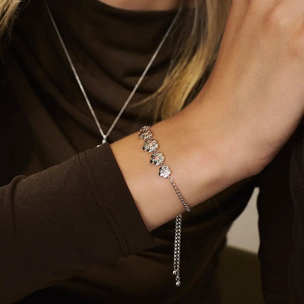 Clogau Nature's Wonder Forget - Me - Not Adjustable Bracelet 3SFMN904277094