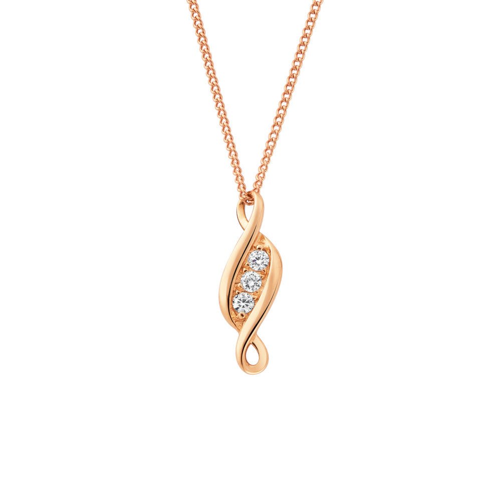 Clogau Past Present Future 18ct Solid Gold 1854 Blend Pendant with Diamonds 1854PPF0350265027