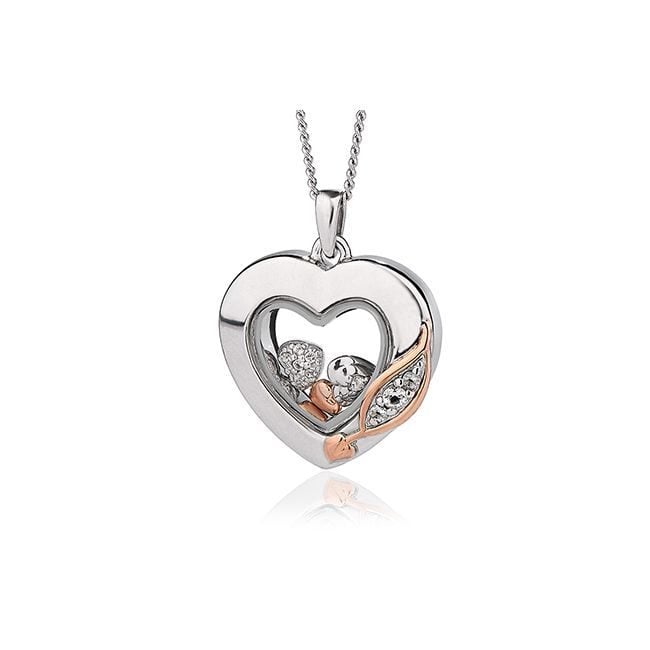Clogau Past Present Future Sterling Silver Heart Inner Charm Pendant with Topaz 3SICLP1916805
