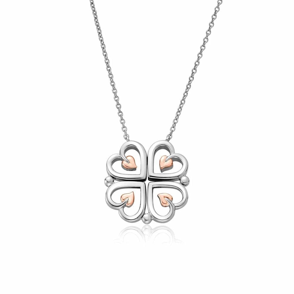 Clogau Tree of Life Sterling Silver Heart Necklace 3STOL0623260751