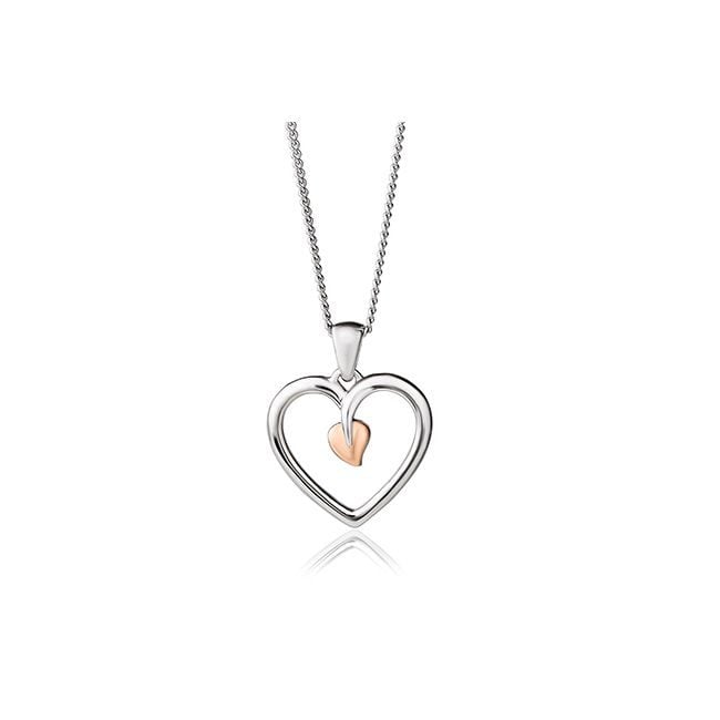 Clogau Tree of Life Sterling Silver Heart Pendant 3STLHP716598