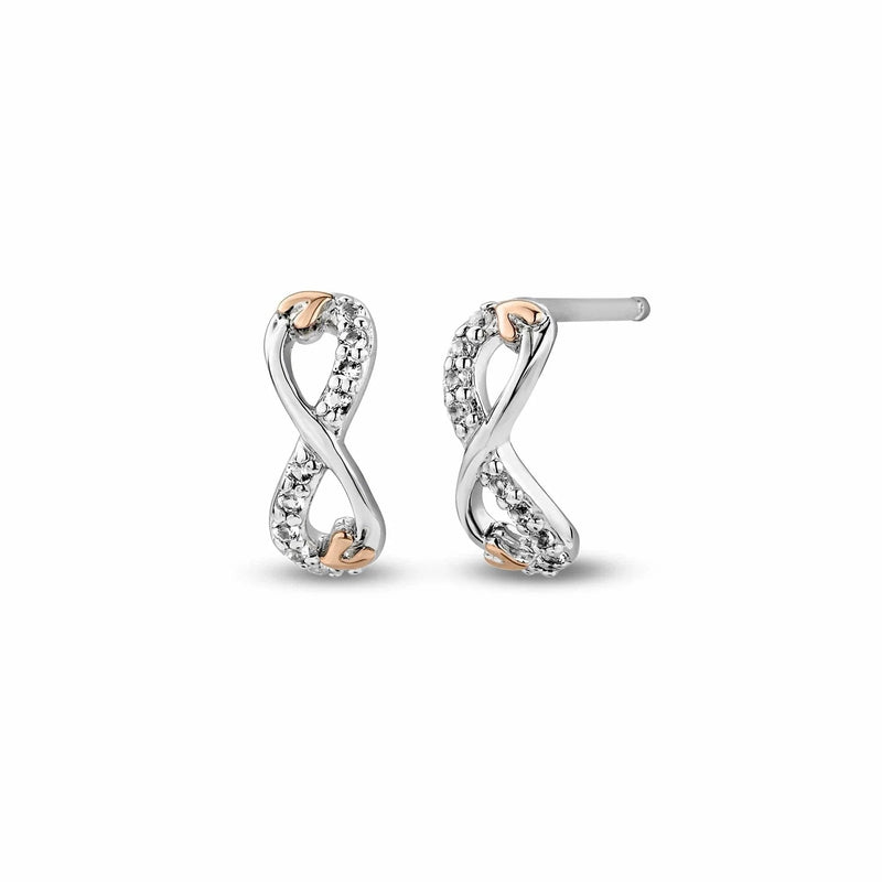Clogau Tree of Life Sterling Silver Infinity Stud Earrings with Topaz 00273151273151