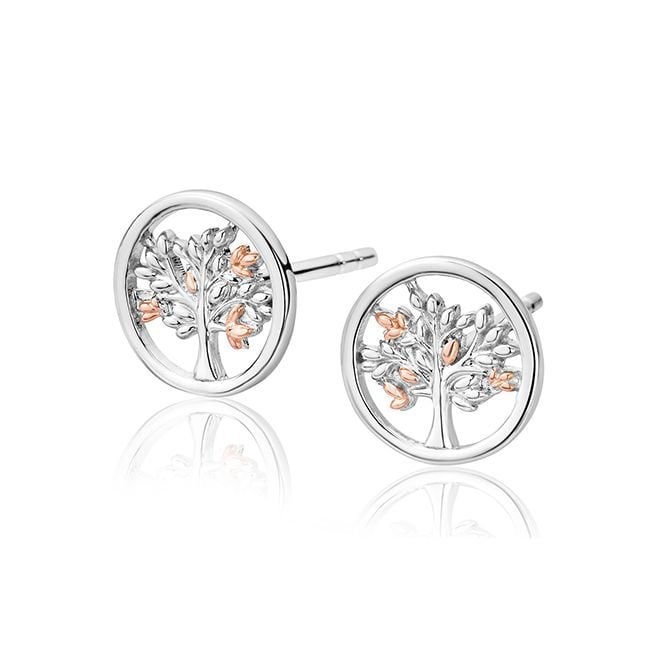 Clogau Tree of Life Sterling Silver Stud Earrings 3SNTLCSE245605