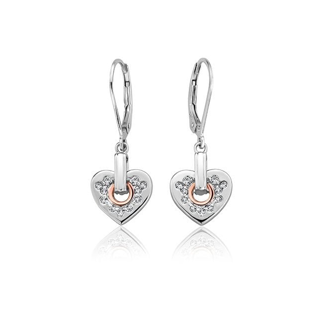 Clogau Cariad Sterling Silver Sparkle Drop Earrings with Topaz 3SCCE01 image 0