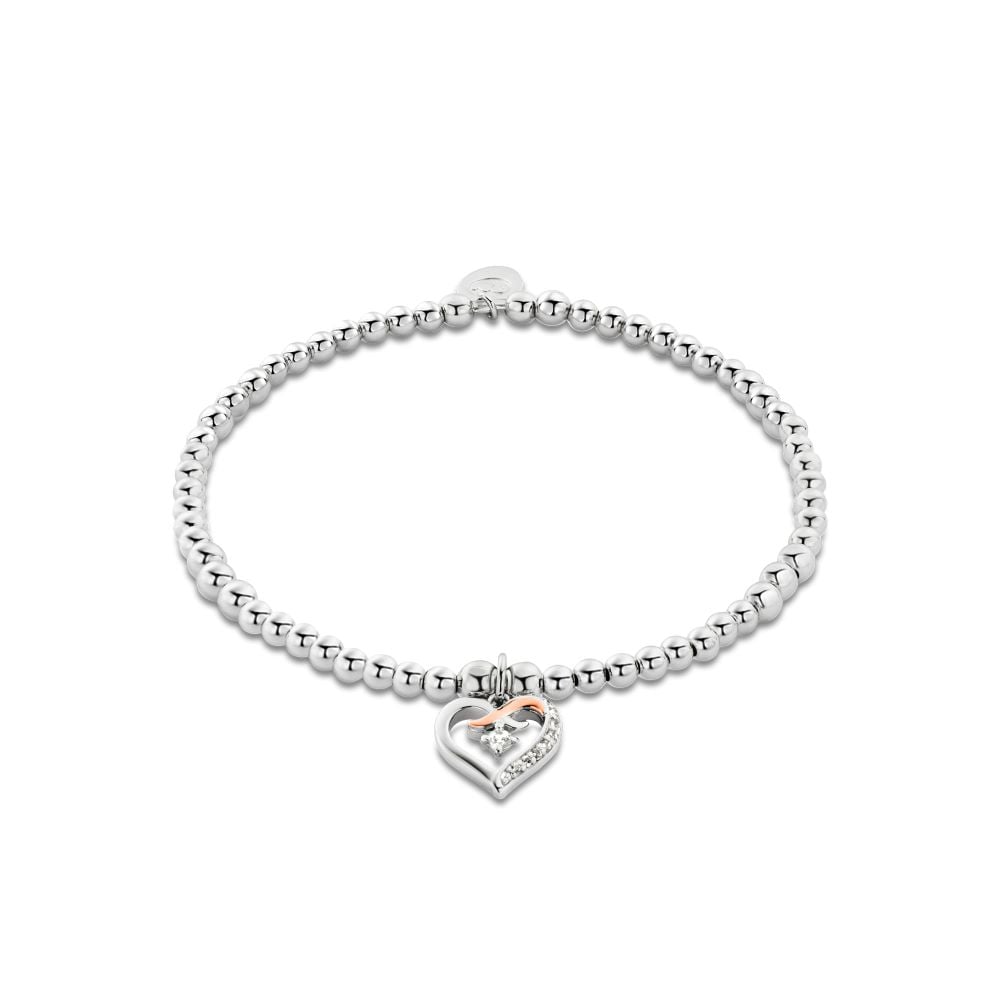 Clogau Forever Yours Sterling Silver Kiss Affinity Bracelet with Zircon 3SBB55S image 0
