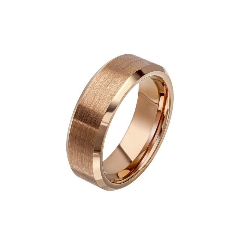 Fred Bennett Brushed and Polished Coffee Plated Tungsten Ring R3859