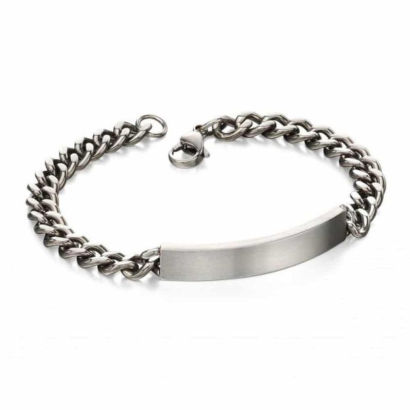 Fred Bennett Stainless Steel Brushed ID Bracelet B4987