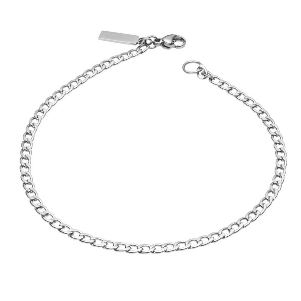 Fred Bennett Stainless Steel Fine Curb Chain Bracelet B4512