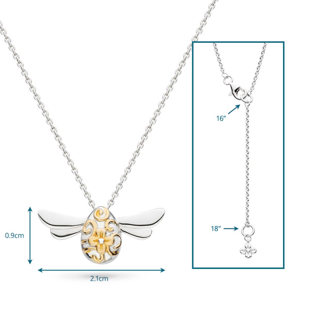 Kit Heath Blossom Flyte Honey Bee Glitz 18" Midi Necklace 90338GRP90338GRP