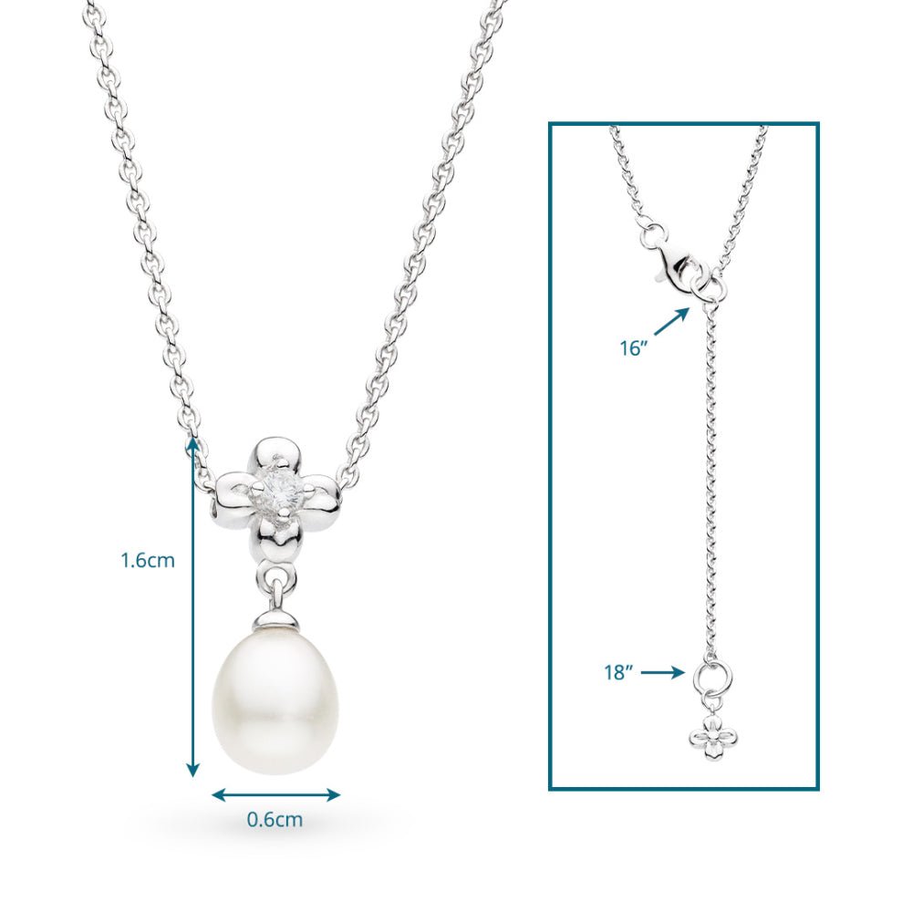 Kit Heath Blossom Flyte Honey Flower Pearl 18" Necklace 90333FPC278770