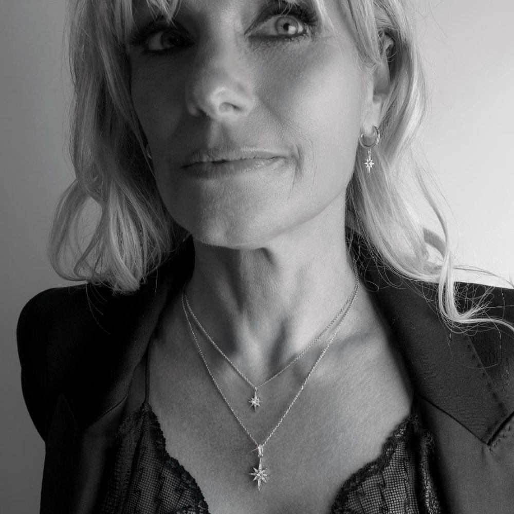 Kit Heath Céleste North Star Hinged Hoop Drop Earrings 50456CZ