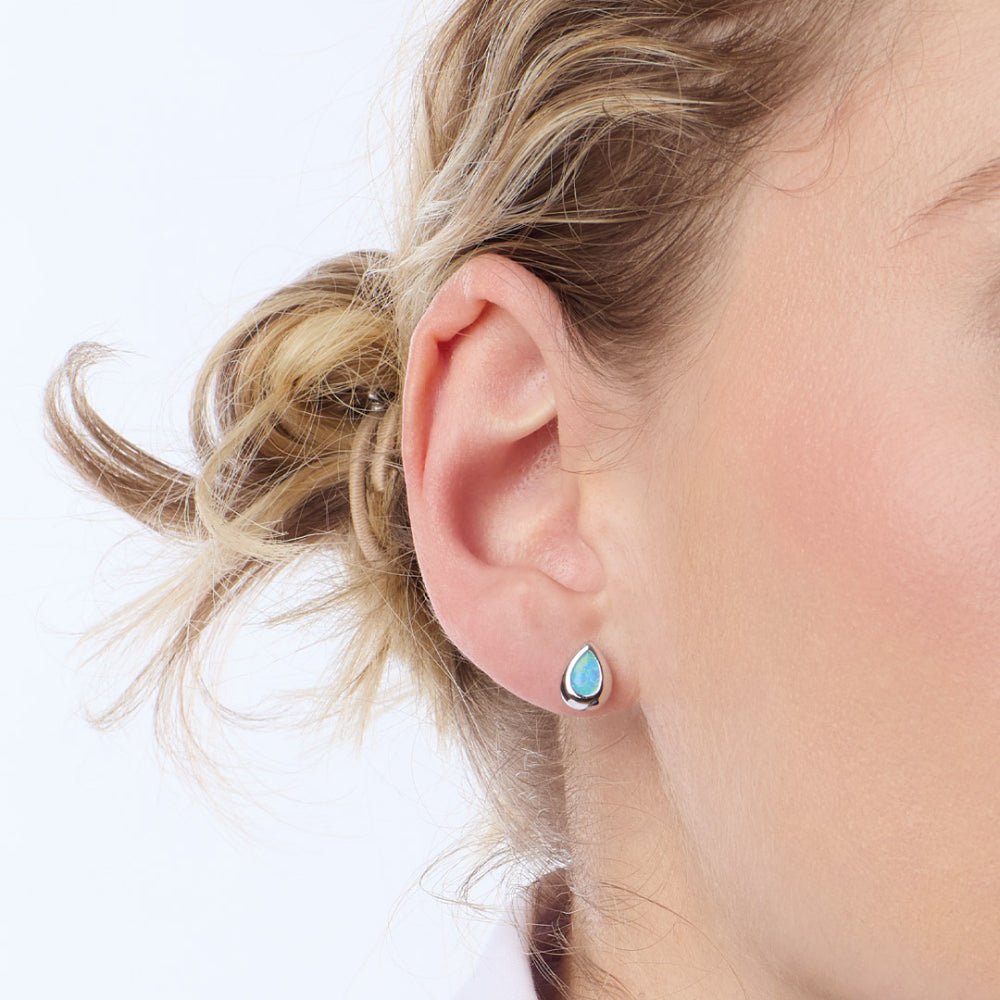 Kit Heath Coast Pebble Blue Blue Opal Stud Earrings 30190BSO278755