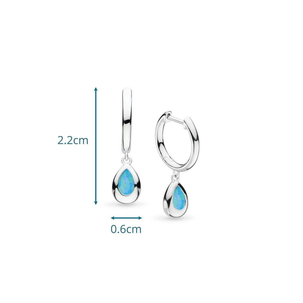 Kit Heath Coast Pebble Blue Opal Hoop Earrings 50190BSO278762