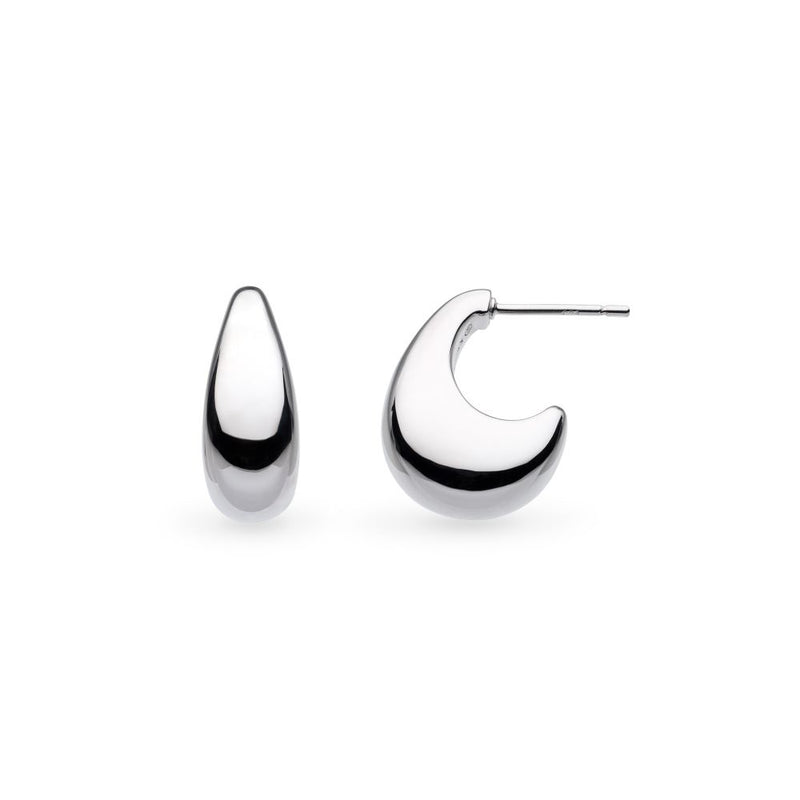 Kit Heath Coast Pebble Smooth Grande Semi Hoop Stud Earrings 40153RP276079