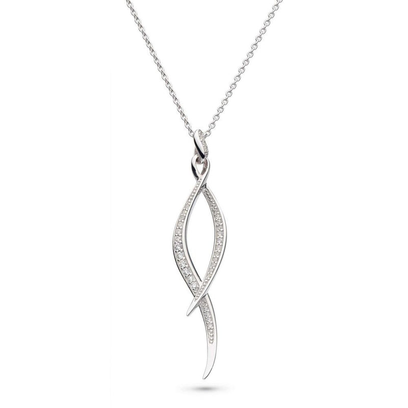 Kit Heath Entwine Twine Twist Pave CZ 20" Necklace 90225CZ276126