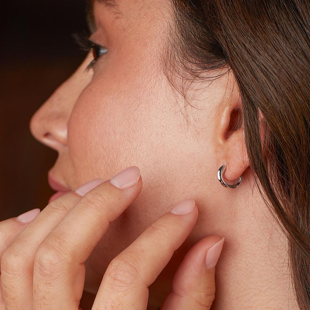 Kit Heath Serenity Semi Hoop Stud Earrings 41183RP276085