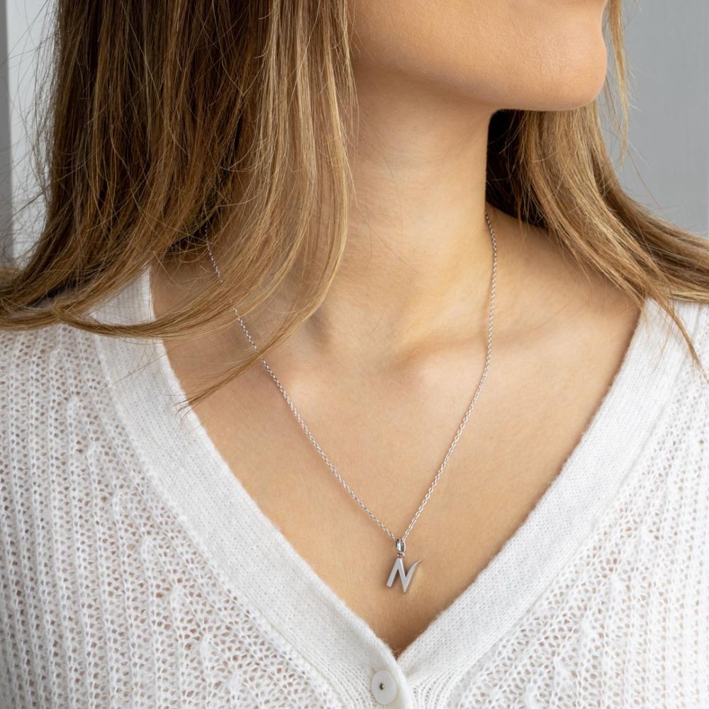 Kit Heath Signature Skript Capital N 18" Necklace 9198RPN276151