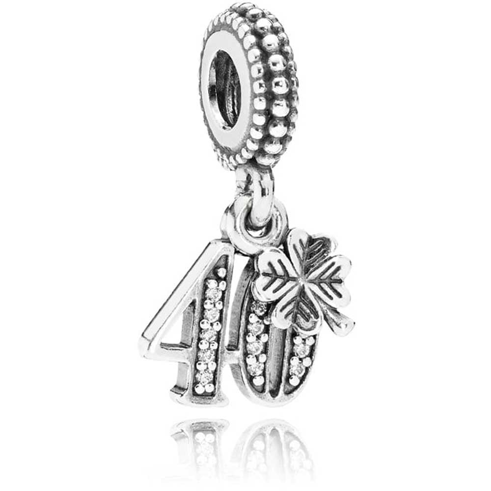PANDORA 40th Celebration Dangle Charm 791288CZ