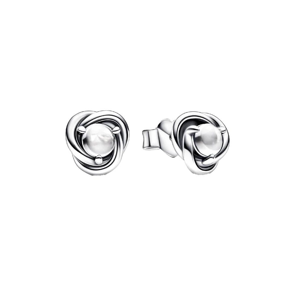 PANDORA April Birthstone Eternity Circle Stud Earrings 292335C01292335C01
