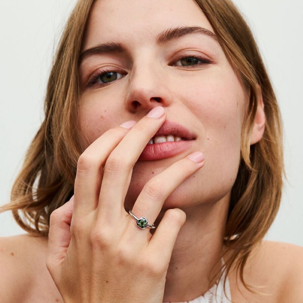 PANDORA August Birthstone Eternity Circle Ring 192993C08